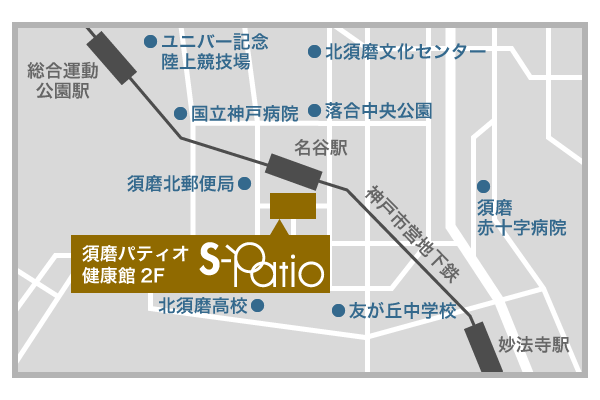 初めての方へ|魅力その2立地|神戸最大のプールと週最大100本のプログラム|エス・パティオ